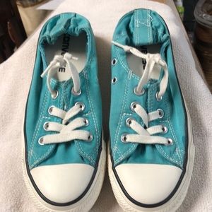 Chuck Taylor Converse shoes aqua blue
